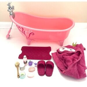 Doll Accessories Bathtub Set Our Generation 18-Inch Bath and Bubbles Set Towels